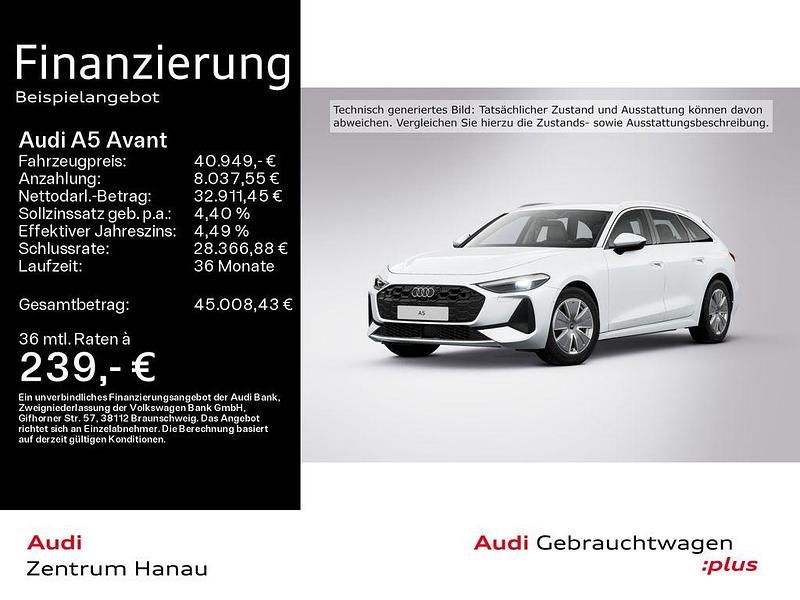 Gletscherweiß metallic Gebraucht 2025 Audi A5 Sport Kombi | 40.949 € (Superpreis) - Bild 1/4