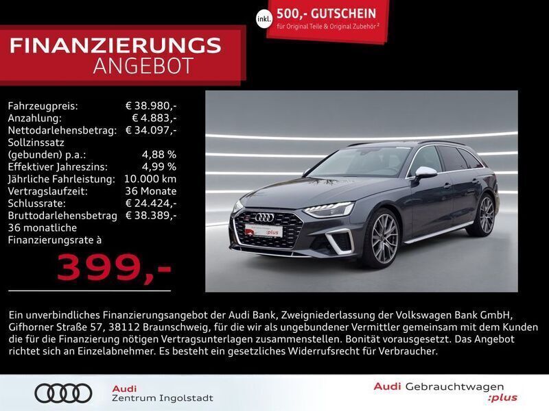 Grau metallic Gebraucht 2021 Audi S4 Ambiente Kombi | 38.980 € (Guter Preis) - Bild 1/2