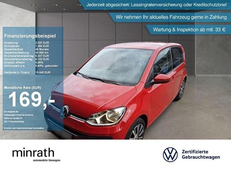 Rot Gebraucht 2019 VW up! move up! Kleinwagen | 10.440 € (Guter Preis) - Bild 1/4