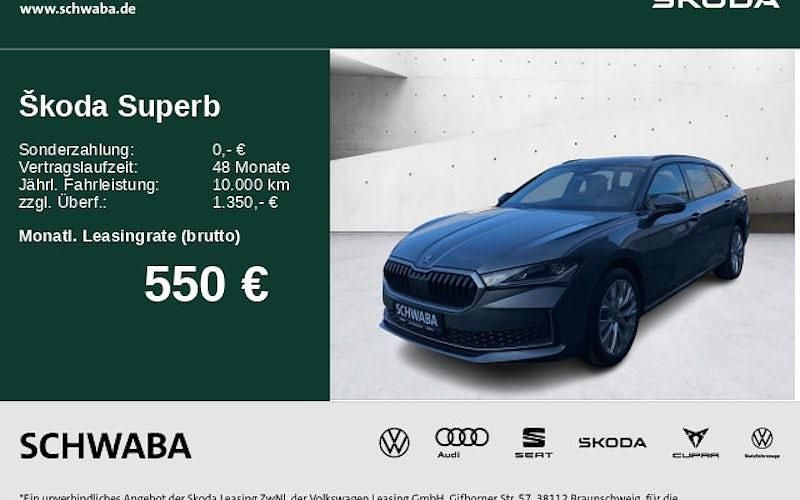 Neu Skoda Superb Selection 150 PS (110 kW) 2026 Grau Kombi