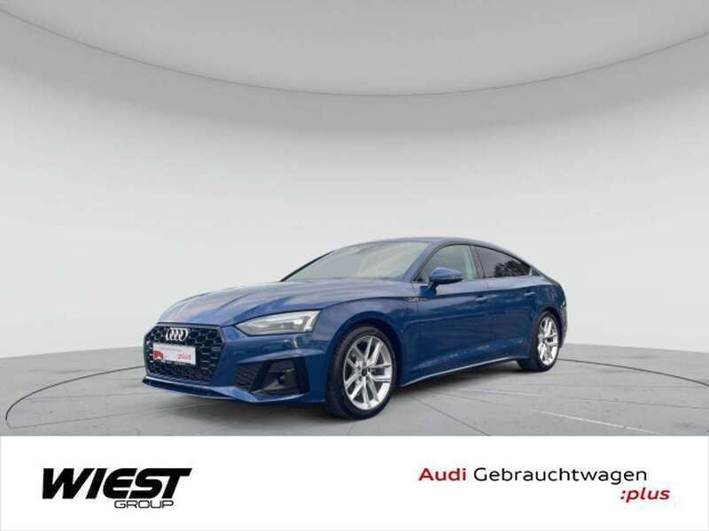 Ascariblau metallic Gebraucht 2024 Audi A5 S-Line Coupé | 37.450 € (Superpreis) - Bild 1/4