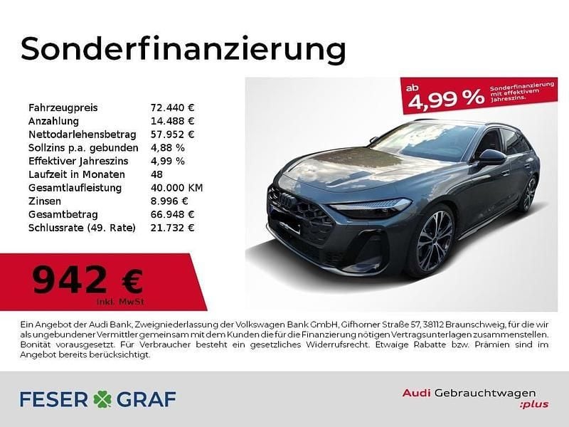 Daytonagrau perleffekt Gebraucht 2025 Audi S5 Ambiente Kombi | 72.440 € (Guter Preis) - Bild 1/4