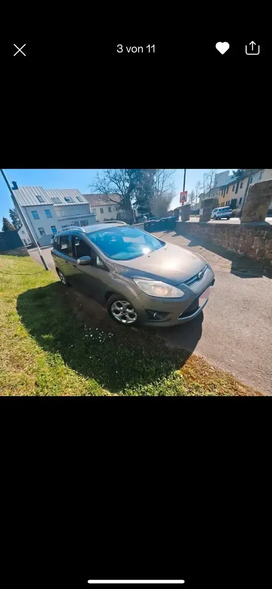 Gebraucht Ford Grand C-Max 115 PS (84 kW) 2012 Grau Van / Kleinbus