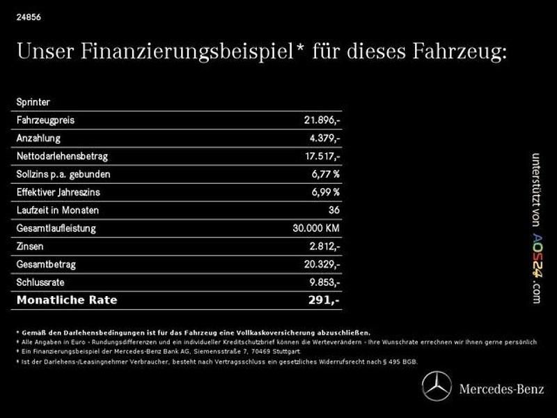 Gebraucht Mercedes Sprinter 114 PS (83 kW) 2021 Arktikweiß Van