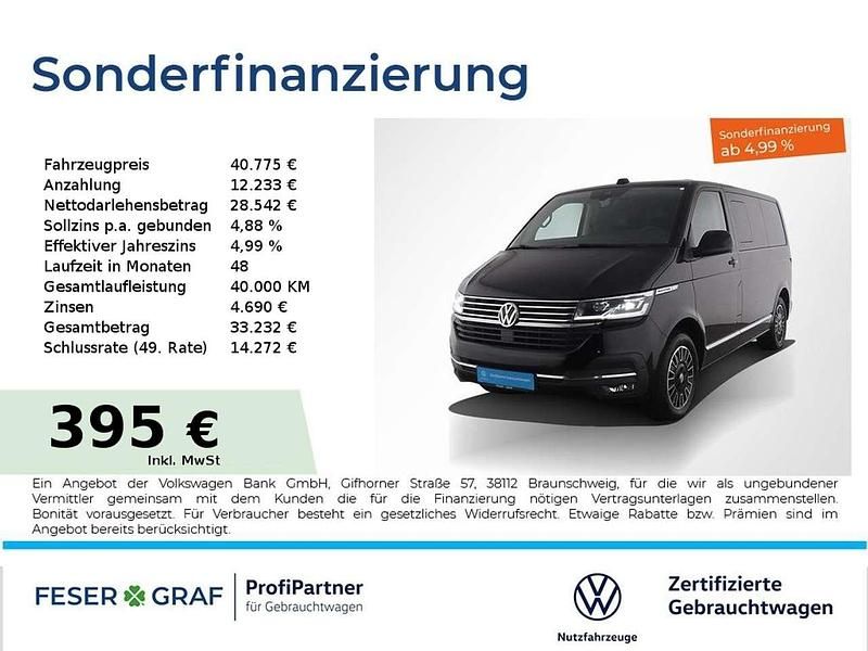 Schwarz Gebraucht 2020 VW Multivan Generation Six Van | 40.775 € (Etwas zu teuer) - Bild 1/1