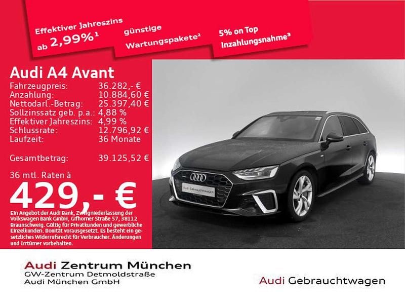Gebraucht Audi A4 S-Line 204 PS (150 kW) 2024 Mythosschwarz metallic Kombi