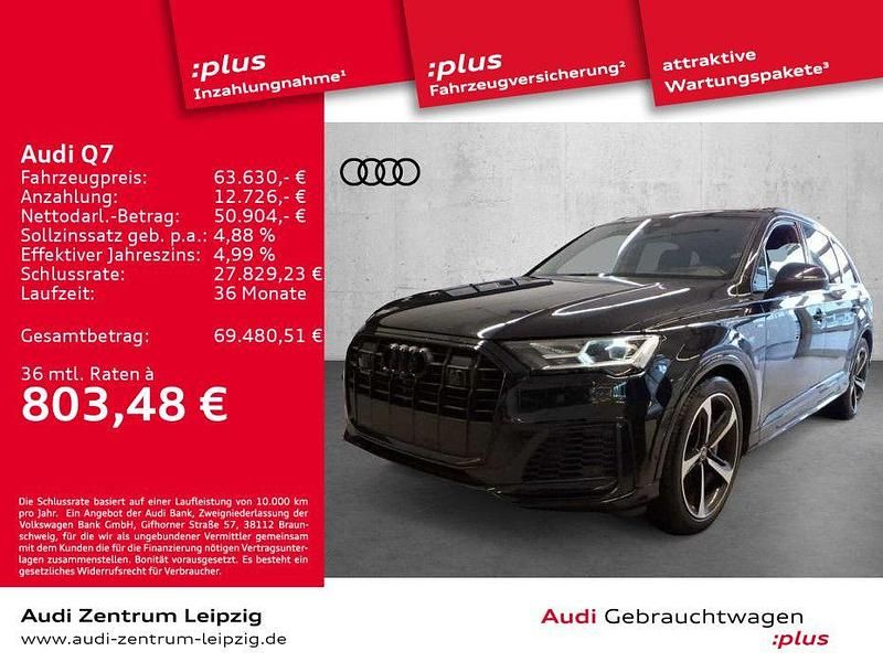 Schwarz Gebraucht 2022 Audi Q7 Business SUV | 63.630 € (Teuer) - Bild 1/3