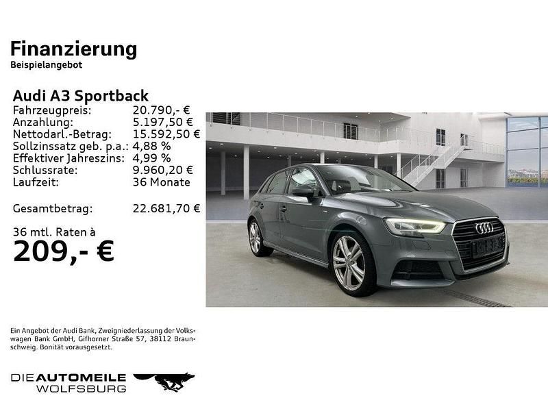 Gebraucht Audi A3 Design 150 PS (110 kW) 2019 Monsungrau metallic Limousine