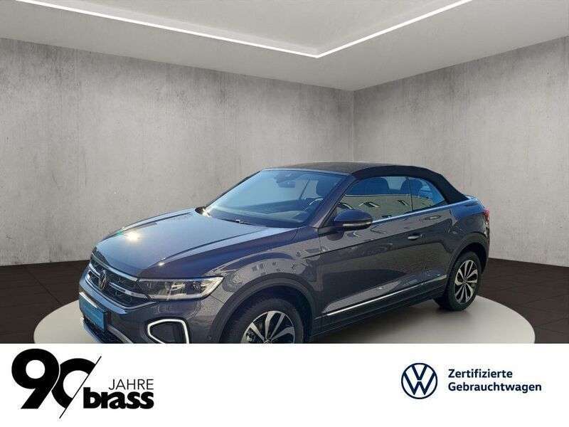 Rauchgrau metallic/schwarz Gebraucht 2024 VW T-Roc Cabriolet Style Cabrio | 35.300 € (Fairer Preis) - Bild 1/3