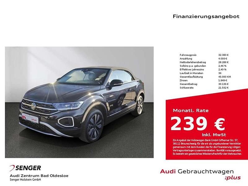 Gebraucht VW T-Roc Cabriolet Goal 150 PS (110 kW) 2024 Deep black perleffekt schwarz Cabrio