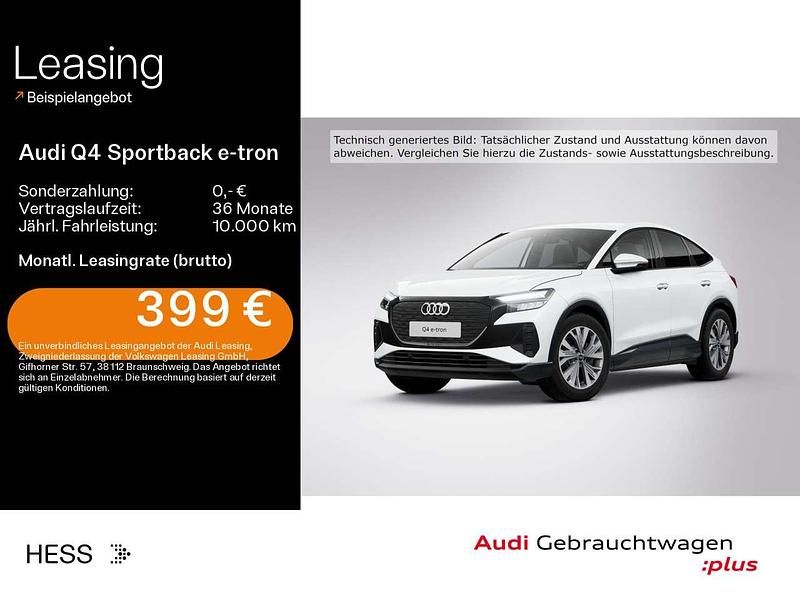 Gletscherweiß metallic Gebraucht 2025 Audi Q4 e-tron SUV | 44.139 € (Fairer Preis) - Bild 1/4