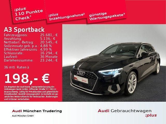 Brillantschwarz Gebraucht 2022 Audi A3 Sportback e-tron Ambiente Limousine | 25.681 € (Fairer Preis) - Bild 1/2