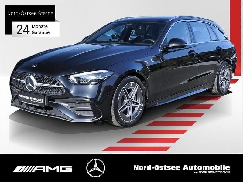 Metalliclack obsidianschwarz Gebraucht 2025 Mercedes C300 AMG Kombi | 44.490 € (Guter Preis) - Bild 1/4