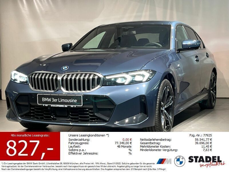 Arctic race blue metallic Neu 2025 BMW 330e M Sport Limousine | 59.059 € (Superpreis) - Bild 1/4