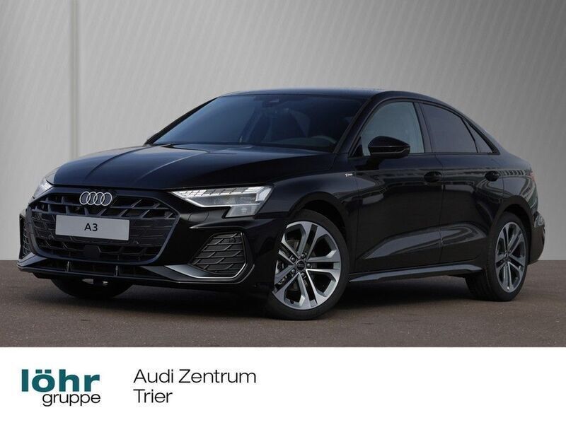 Mythosschwarz metallic Neu 2025 Audi A3 S-Line Limousine | 40.990 € (Guter Preis) - Bild 1/4