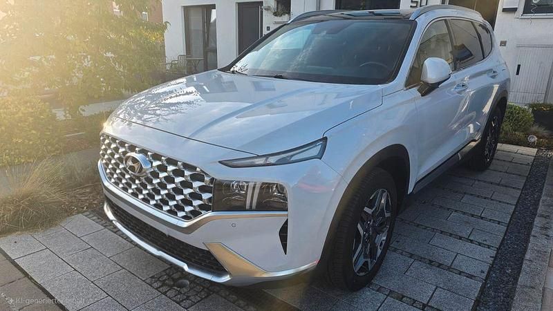 Weiß Gebraucht 2021 Hyundai Santa Fe Prime SUV | 29.600 € (Superpreis) - Bild 1/4