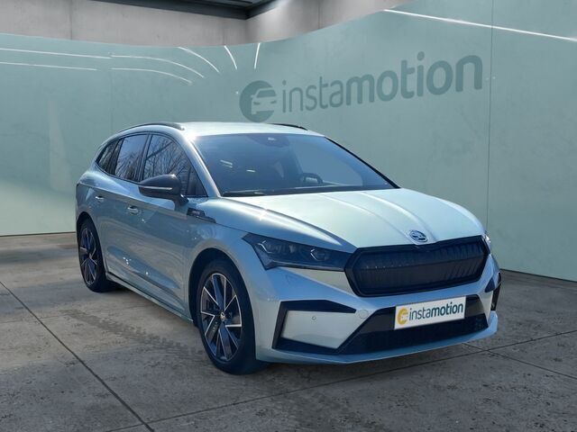 Silber Gebraucht 2021 Skoda Enyaq iV SportLine SUV | 37.650 € (Teuer) - Bild 1/2