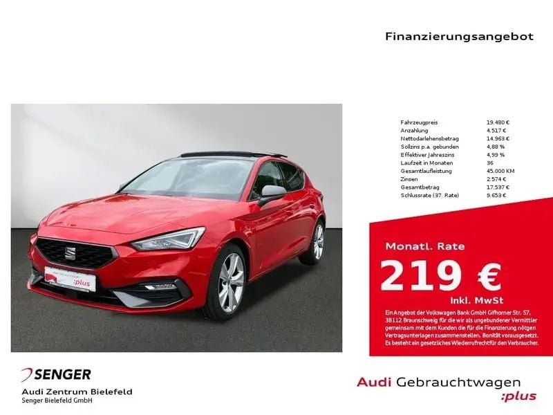 Rot Gebraucht 2021 Seat Leon FR | 19.480 € (Fairer Preis) - Bild 1/1