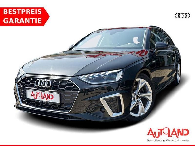 Mythosschwarz metallic (metallic) Gebraucht 2023 Audi A4 S-Line Kombi | 30.490 € (Guter Preis) - Bild 1/4