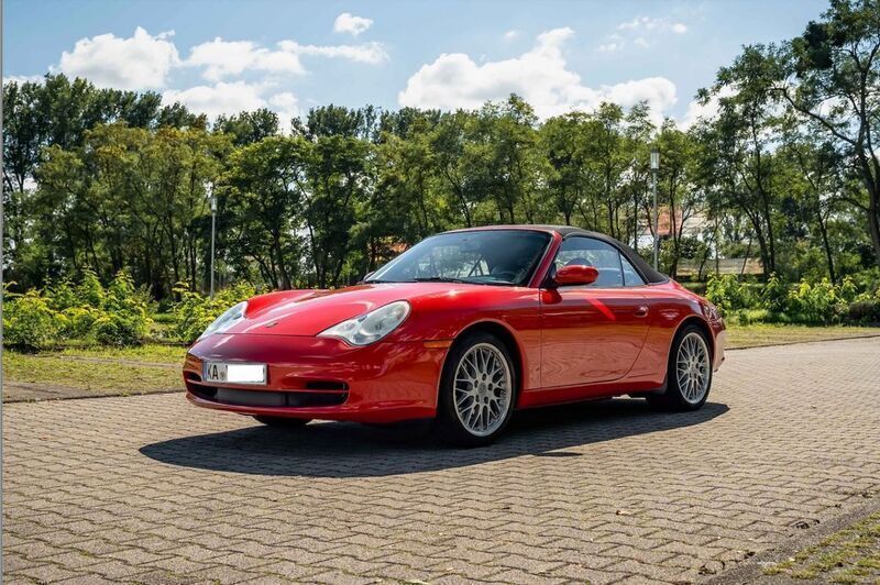 Rot Gebraucht 2003 Porsche 911 Carrera Cabriolet Cabrio | 30.996 € (Superpreis) - Bild 1/4