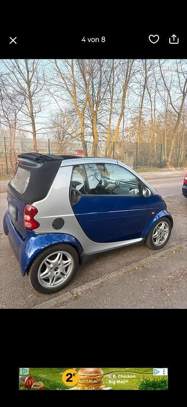 Gebraucht Smart ForTwo Cabrio Passion 61 PS (44 kW) 2002 Blau Cabrio