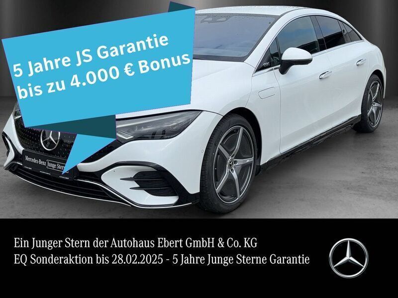 Manufaktur opalithweiß bright Gebraucht 2024 Mercedes EQE350 AMG Limousine | 63.330 € (Teuer) - Bild 1/4