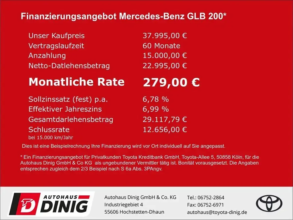 Gebraucht Mercedes GLB200 Progressive 163 PS (119 kW) 2024 Grau SUV