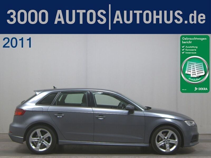 Grau Gebraucht 2019 Audi A3 Sportback S-Line Limousine | 17.980 € (Fairer Preis) - Bild 1/4