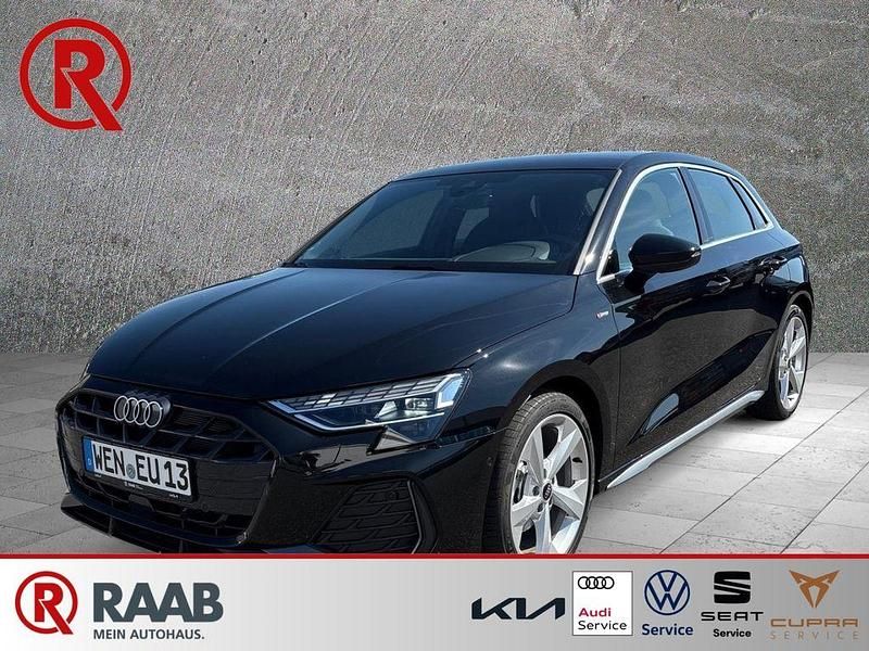 Schwarz Gebraucht 2025 Audi A3 Sportback S-Line Limousine | 37.895 € (Guter Preis) - Bild 1/4