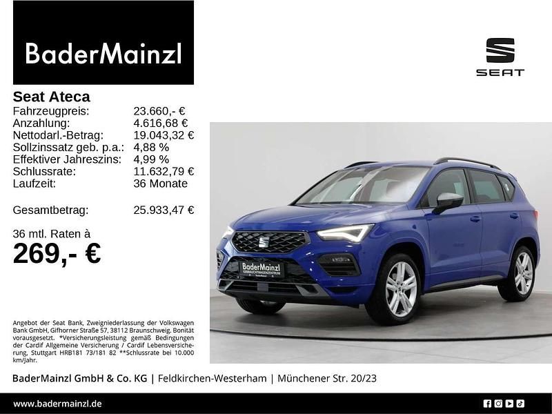 Energy blau Gebraucht 2022 Seat Ateca Beats SUV | 23.660 € (Fairer Preis) - Bild 1/3