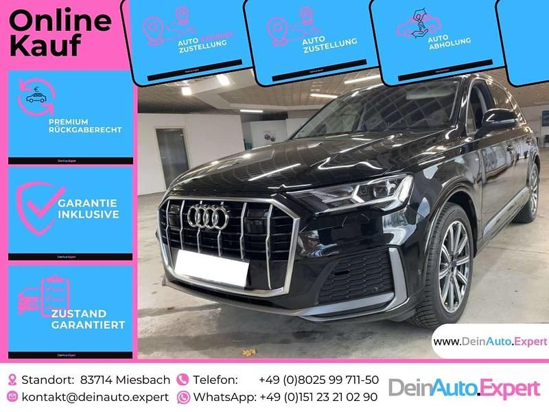 Mythosschwarz metallic Gebraucht 2022 Audi Q7 S-Line SUV | 52.990 € (Superpreis) - Bild 1/4