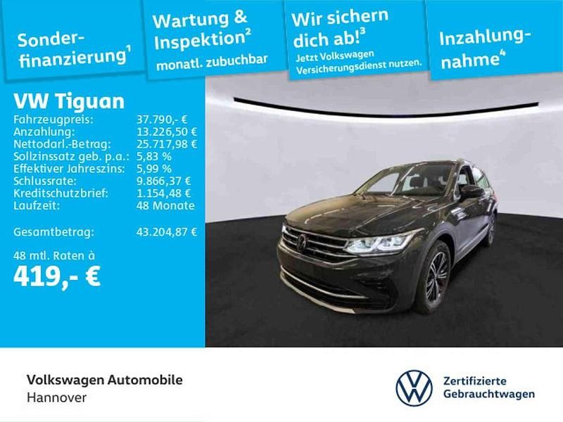 Grau Gebraucht 2023 VW Tiguan Elegance SUV | 37.790 € (Fairer Preis) - Bild 1/3