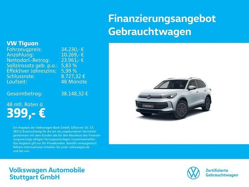 Silber Gebraucht 2024 VW Tiguan Life SUV | 34.230 € (Fairer Preis) - Bild 1/4