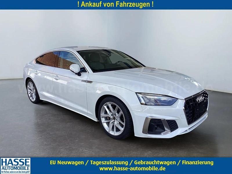 Weiß Gebraucht 2021 Audi A5 Sportback S-Line Limousine | 31.488 € (Fairer Preis) - Bild 1/3