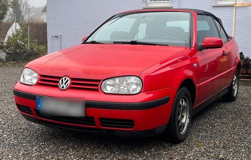 Rot Gebraucht 2000 VW Golf Cabriolet Cabrio | 1.111 € (Superpreis) - Bild 1/4