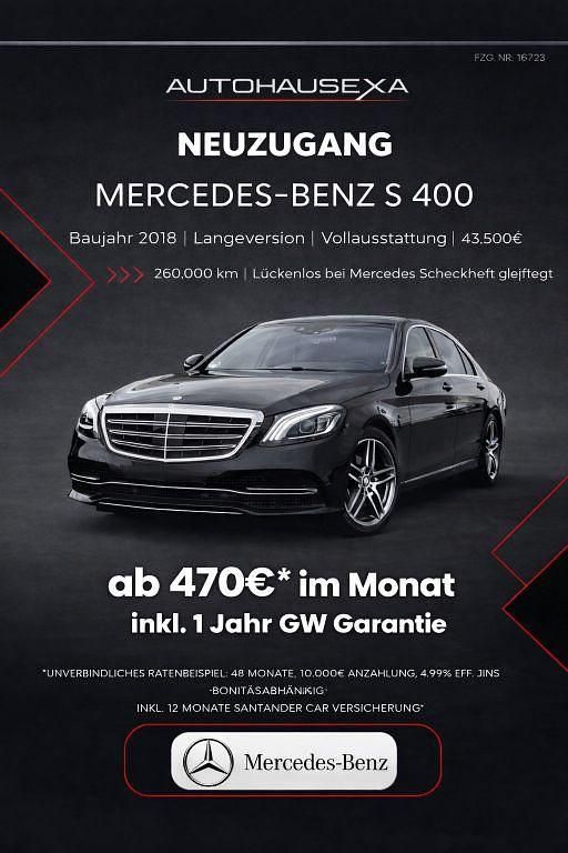 Gebraucht Mercedes S400 340 PS (250 kW) 2018 Schwarz Limousine