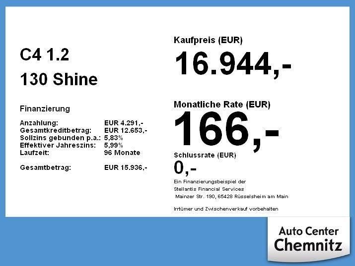 Gebraucht Citroën C4 Shine 131 PS (96 kW) 2023 Olbia blau SUV