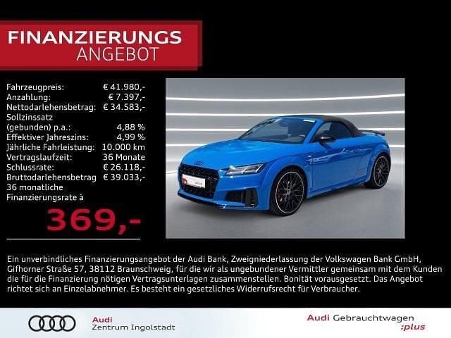 Turboblau Gebraucht 2023 Audi TT Roadster Competition Cabrio | 41.980 € (Fairer Preis) - Bild 1/3