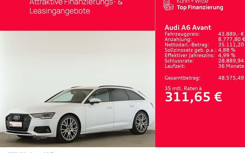 Weiß Gebraucht 2023 Audi A6 Sport Kombi | 42.359 € (Fairer Preis) - Bild 1/4