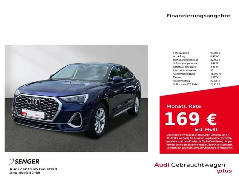 Blau Gebraucht 2024 Audi Q3 Sportback S-Line SUV | 37.880 € (Superpreis) - Bild 1/1