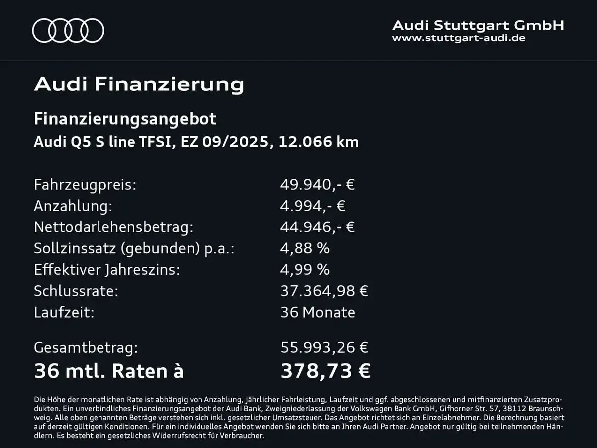 Usata Audi Q5 Ambiente 204 CV (150 kW) 2025 Verde SUV