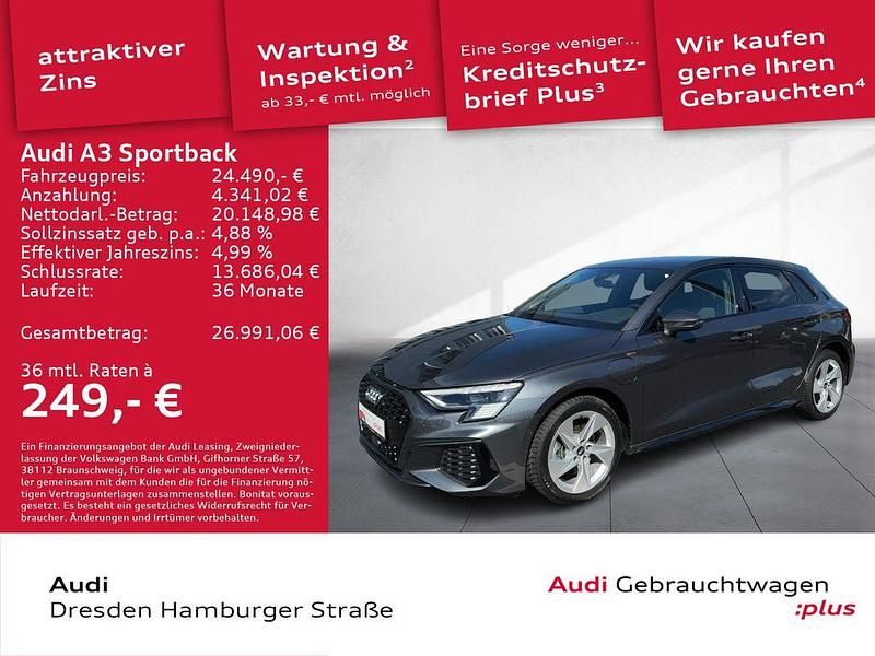 Daytonagrau perleffekt Gebraucht 2021 Audi A3 Sportback e-tron Ambiente Limousine | 24.490 € (Guter Preis) - Bild 1/3
