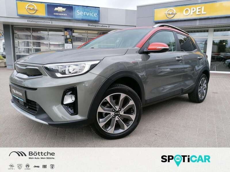 (aur) urbangruen met./orange Gebraucht 2020 Kia Stonic Platinum Edition SUV | 17.990 € (Fairer Preis) - Bild 1/4