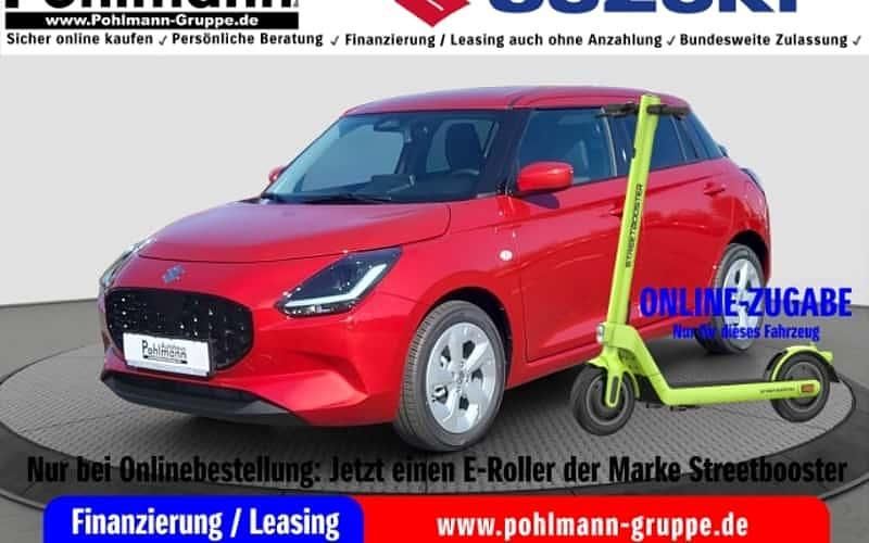 Burning red pearl metallic Neu 2025 Suzuki Swift Comfort Limousine | 19.985 € - Bild 1/4