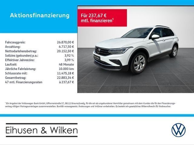 Weiß Gebraucht 2021 VW Tiguan Life SUV | 26.870 € (Fairer Preis) - Bild 1/4