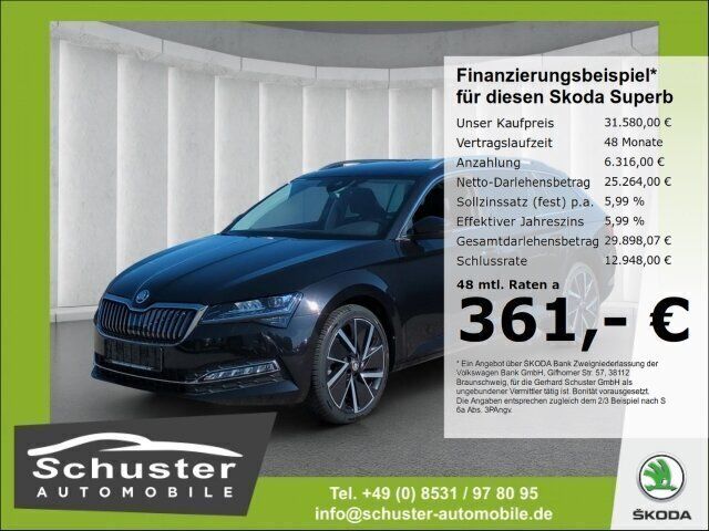 Schwarz Gebraucht 2023 Skoda Superb Style Kombi | 31.580 € (Superpreis) - Bild 1/4