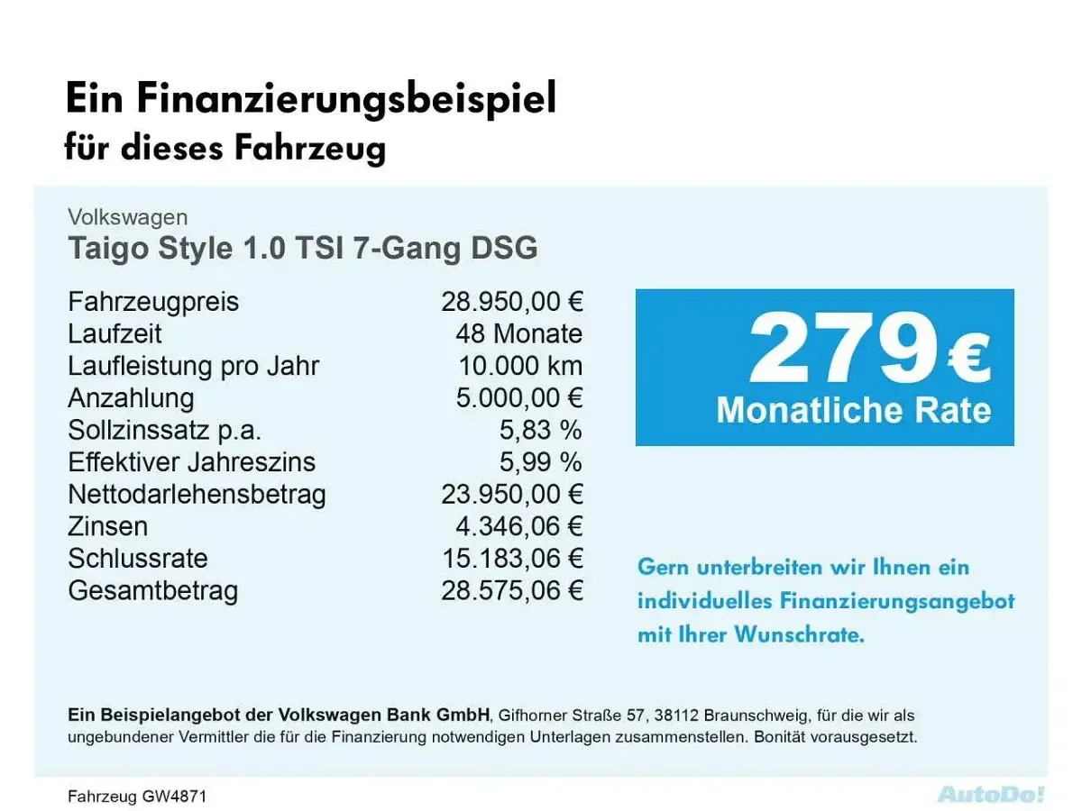 Neu VW Taigo Style 116 PS (85 kW) 2025 Deep black perleffekt SUV