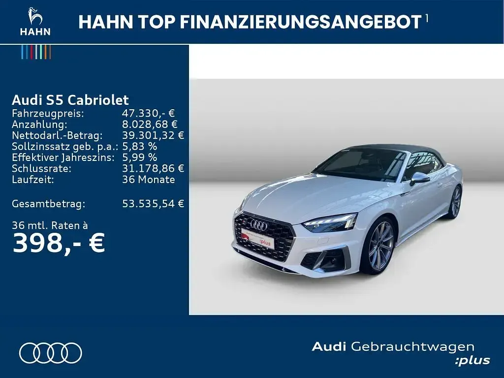 Gebraucht Audi S5 Cabriolet Comfort 354 PS (260 kW) 2024 Arkonaweiß Cabrio
