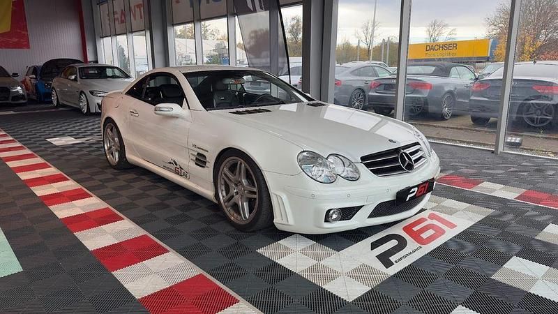 Alabasterweiss unilack Gebraucht 2007 Mercedes SL55 AMG AMG Cabrio | 49.999 € - Bild 1/4
