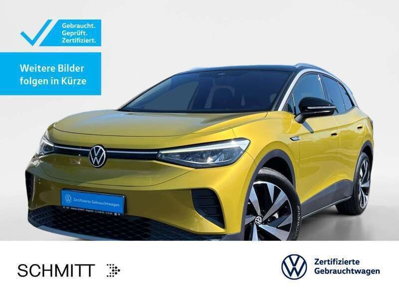 Honey yellow metallic / schwar Gebraucht 2021 VW ID.4 Pro Performance SUV | 26.999 € (Fairer Preis) - Bild 1/3